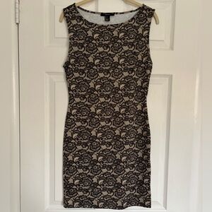 Black Faux Lace Dress